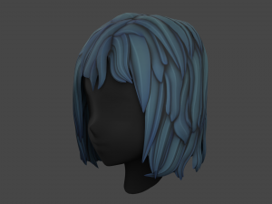 hair for girl Modello 3D