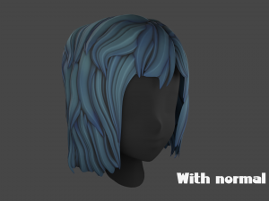hair for girl Model 3D