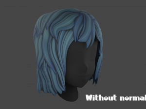 hair for girl Model 3D