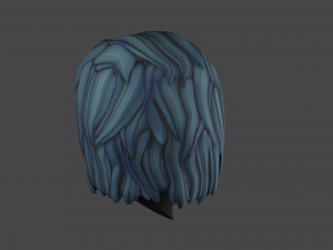 hair for girl Model 3D
