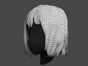 hair for girl Model 3D
