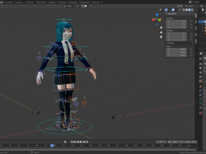 anime schoolgirl Model 3D