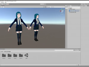 anime schoolgirl 3D Model