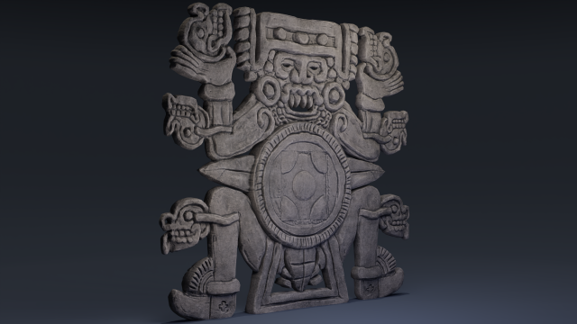 tlaltecuhtli statue 3D Model .c4d .max .obj .3ds .fbx .stl .blend 
