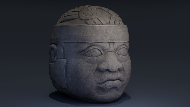 olmec statue Model 3D .c4d .max .obj .3ds .fbx .stl .blend 
