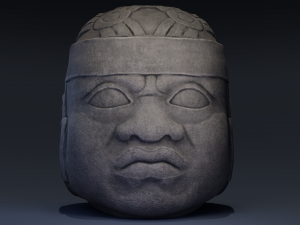 olmec statue Model 3D