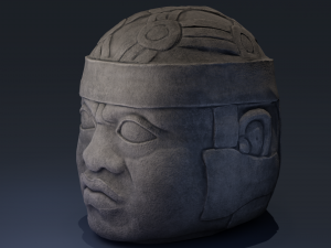 olmec statue Model 3D