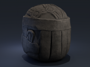 olmec statue Model 3D