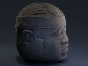 olmec statue Model 3D