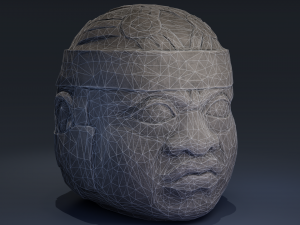 olmec statue Model 3D