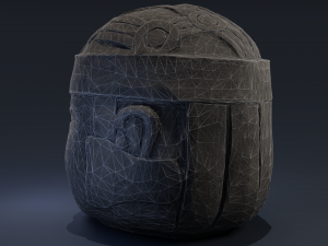 olmec statue Model 3D