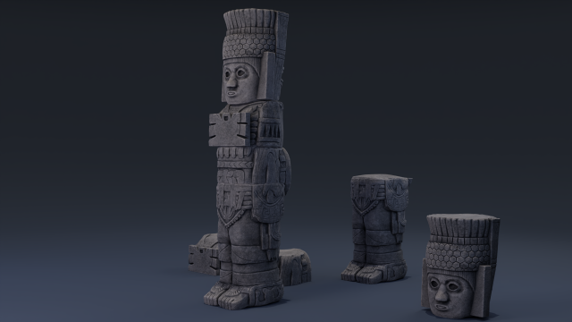 atlantean column Model 3D .c4d .max .obj .3ds .fbx .stl .blend 