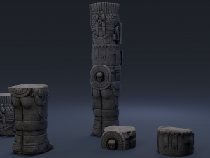 atlantean column Model 3D