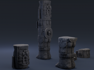 atlantean column Model 3D