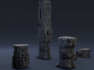 colonne atlante Modèle 3D