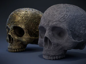 aztec skull 3D Model