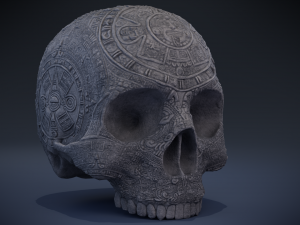 aztec skull 3D Модель