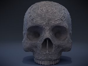 aztec skull 3D Модель