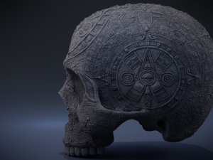 aztec skull 3D Модель