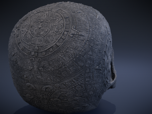aztec skull 3D Модель