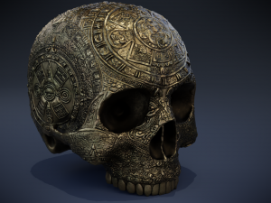 aztec skull 3D Модель
