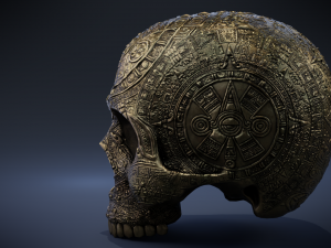 aztec skull 3D Модель
