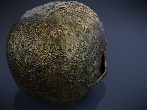 aztec skull 3D Модель