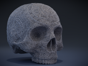 aztec skull 3D Модель