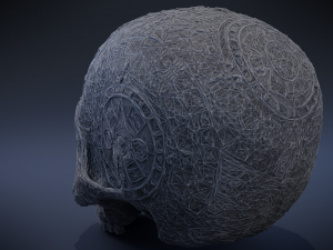 aztec skull 3D Модель