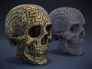 cr&acirc;nio asteca Modelo 3D