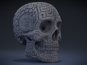 aztec skull 3D-Modell