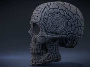 aztec skull 3D-Modell