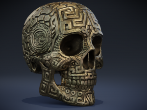 aztec skull 3D-Modell