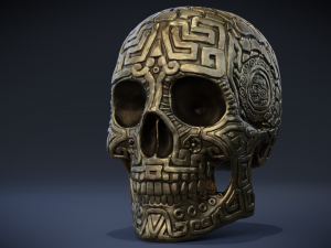 aztec skull 3D-Modell