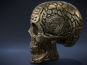 aztec skull 3D-Modell