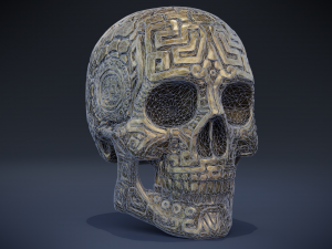 aztec skull 3D-Modell