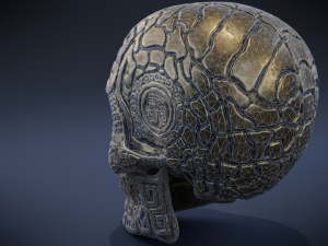 aztec skull 3D-Modell