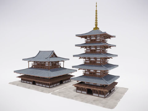 Santu&aacute;rio Japon&ecirc;s Modelo 3D