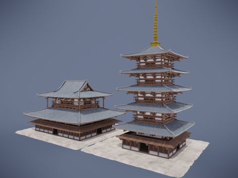 Japanese Shrine Modello 3D