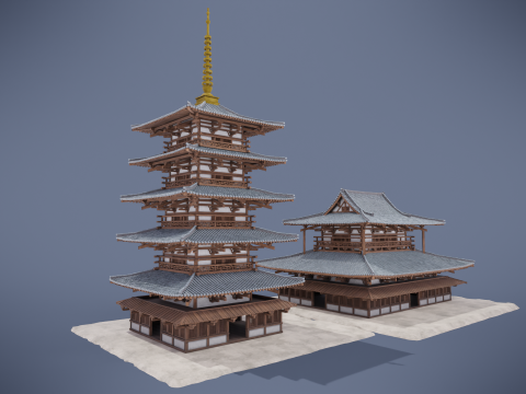 Japanese Shrine Modello 3D