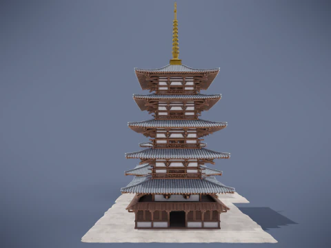 Japanese Shrine 3D Model