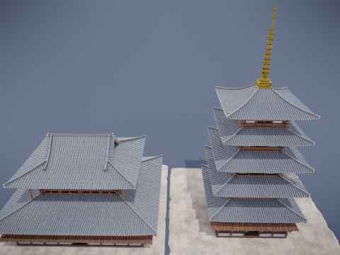 Japanese Shrine Modello 3D