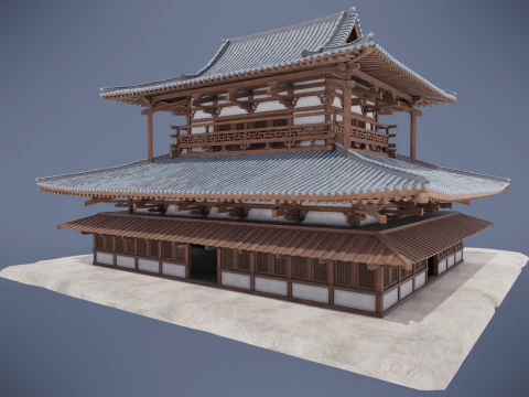 Japanese Shrine 3D Model