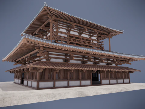 Japanese Shrine 3D Model