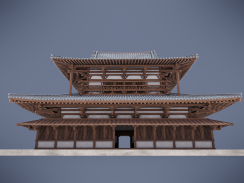 Japanese Shrine Modello 3D