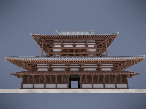 Japanese Shrine 3D Model