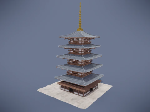 Japanese Shrine 3D Model
