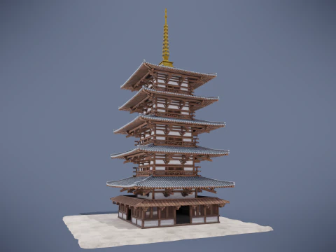 Japanese Shrine 3D Model