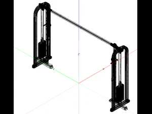 gym cable crossover machine 3D Model