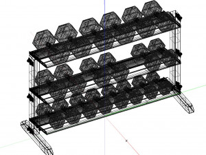 gym weight stand 3D Model